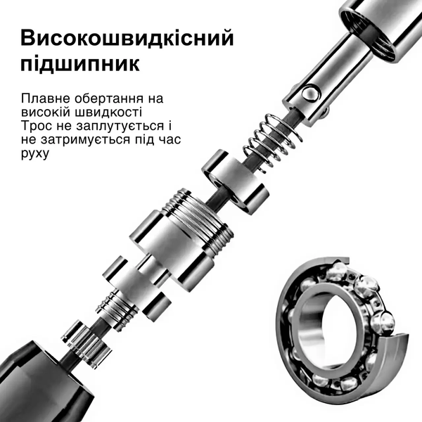 Скакалка madecoo Ultra Speed Pro 360 з алюмінієвими ручками і сталевим тросом JR-BR-BK фото