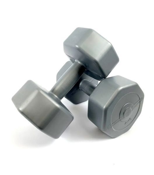 Гантелі фітнес 2 шт по 4 кг (композитні) для фітнесу тренувань FIT-4KG-2PK фото