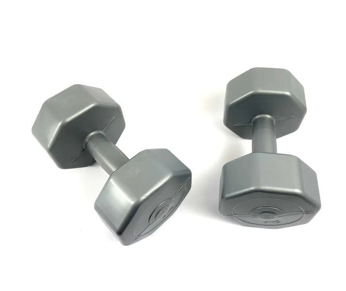 Гантелі фітнес 2 шт по 4 кг (композитні) для фітнесу тренувань FIT-4KG-2PK фото