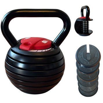 Регульована гиря 40 lb (від 3,5 до 18 кг), 6 дисків &mdash; 7 в 1 KB-40LB-ADJ фото